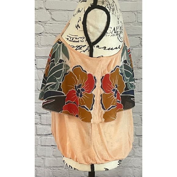 NEW Free People Women’s Annka Peach Bubble Top (Size S) - Picture 5 of 11